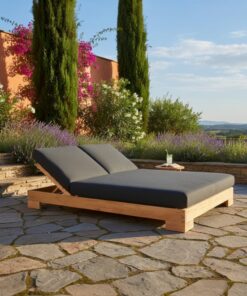 Çift Kişilik Ahşap Şezlong