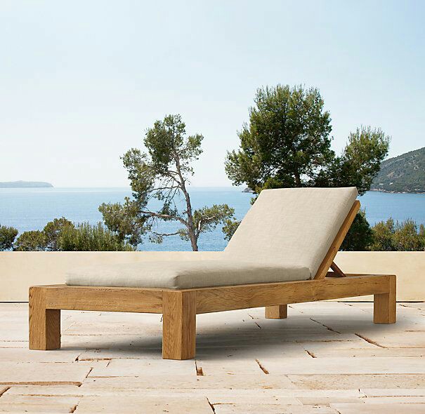 Ayaklı Ahşap Şezlong Kahverengi